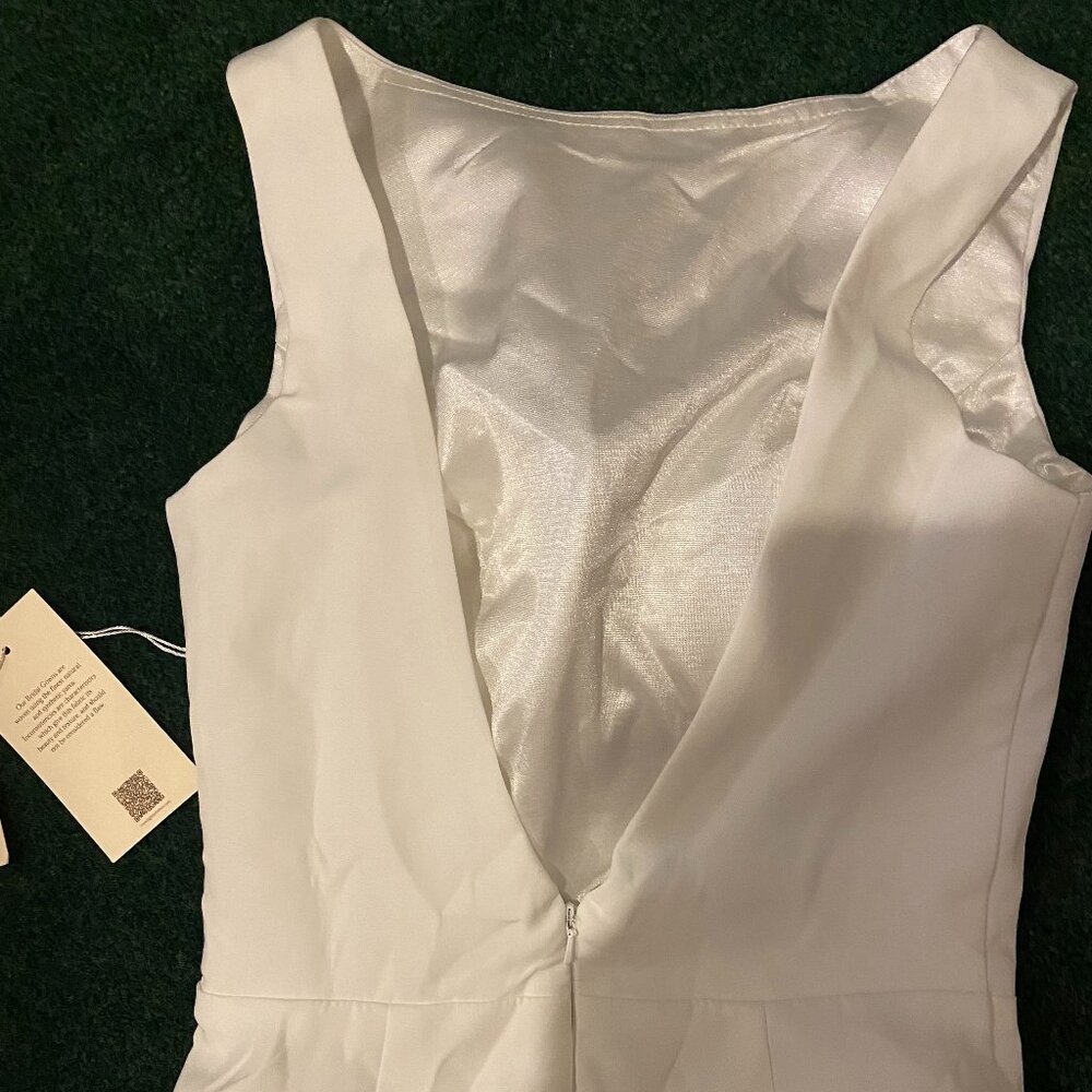 NWT LanTing Elegant White Satin Mermaid Gown – New with Tags - Picture 3 of 4